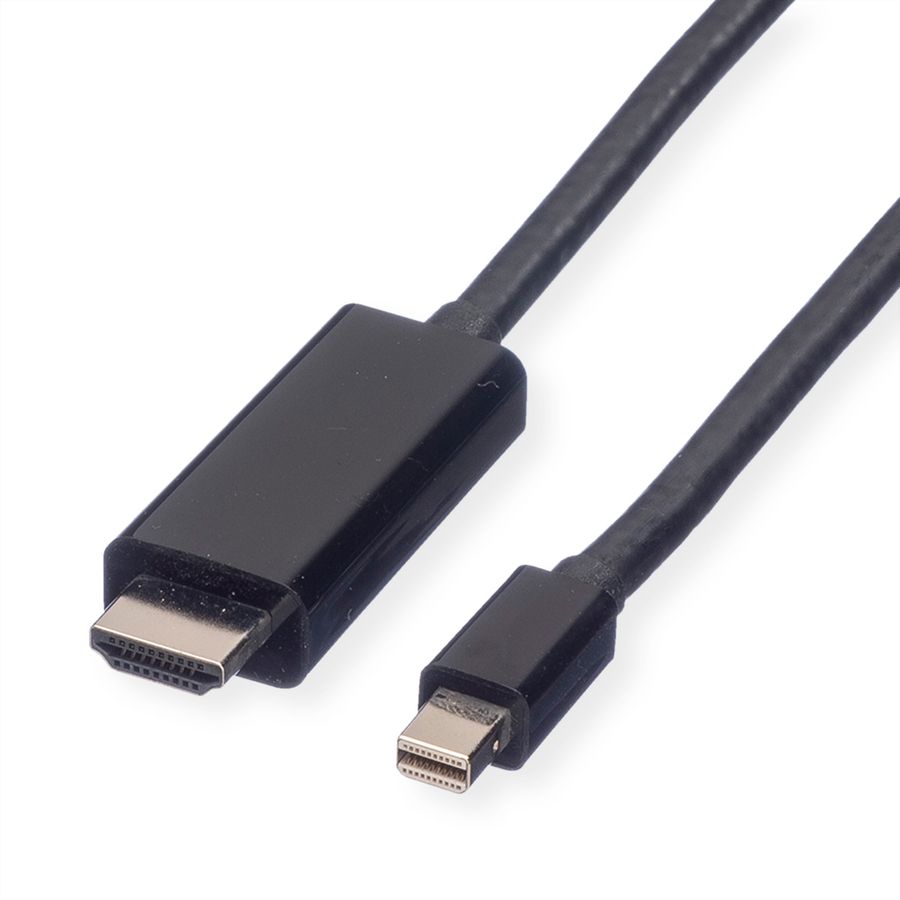 VALUE Mini DisplayPort Cable, Mini DP-UHDTV, M/M, black, 1 m