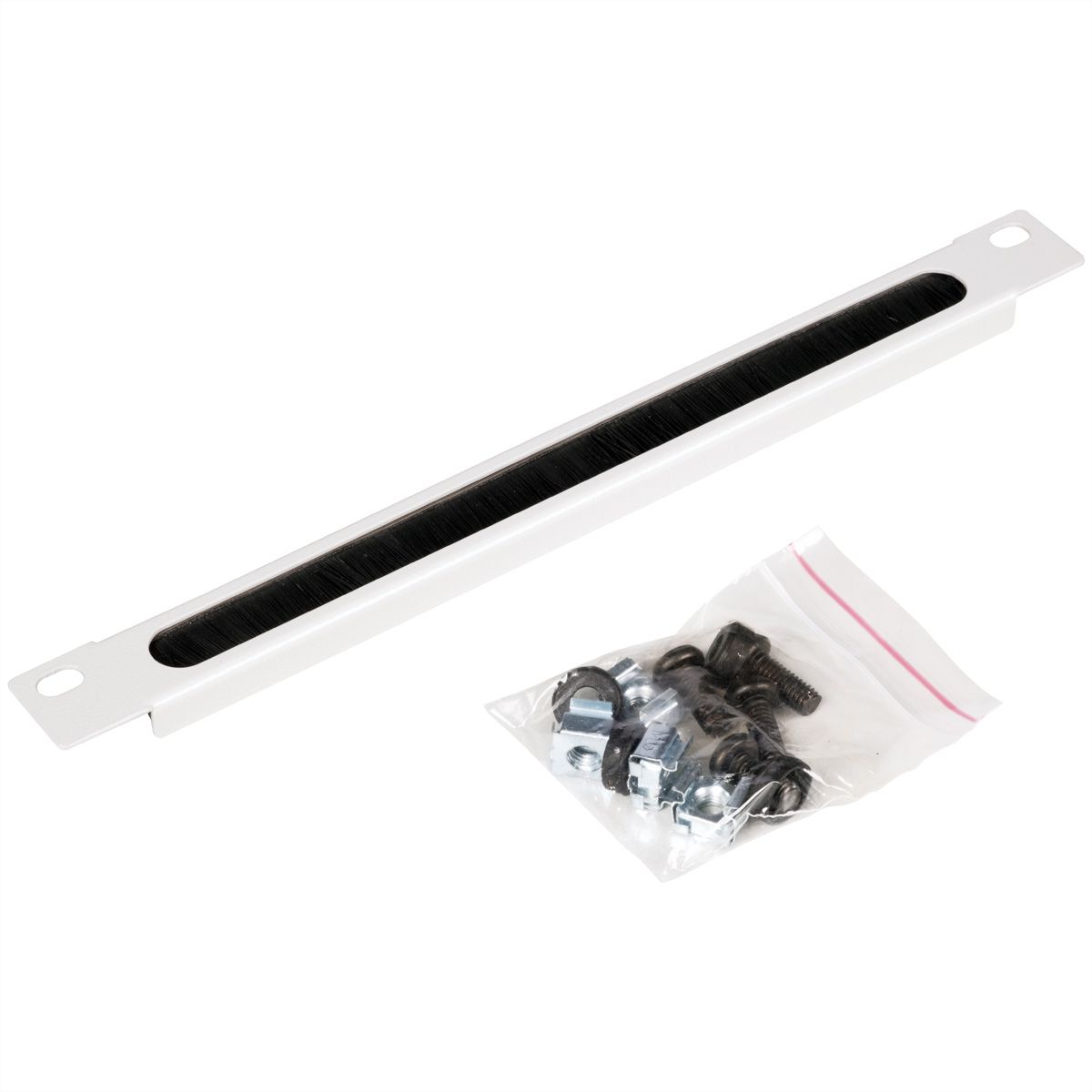 ROLINE 10-inch cable feed, with brush strip 0.5U grey