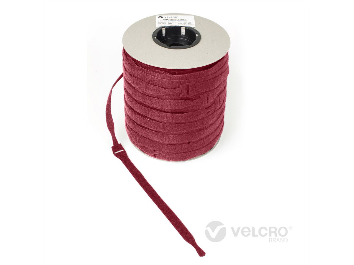 VELCRO® One Wrap® Bindband 13 mm x 200 mm, 750 stuks, rood