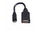 ROLINE USB 2.0 Kabel, USB A Female - Micro USB B Male, OTG, 0,15 m