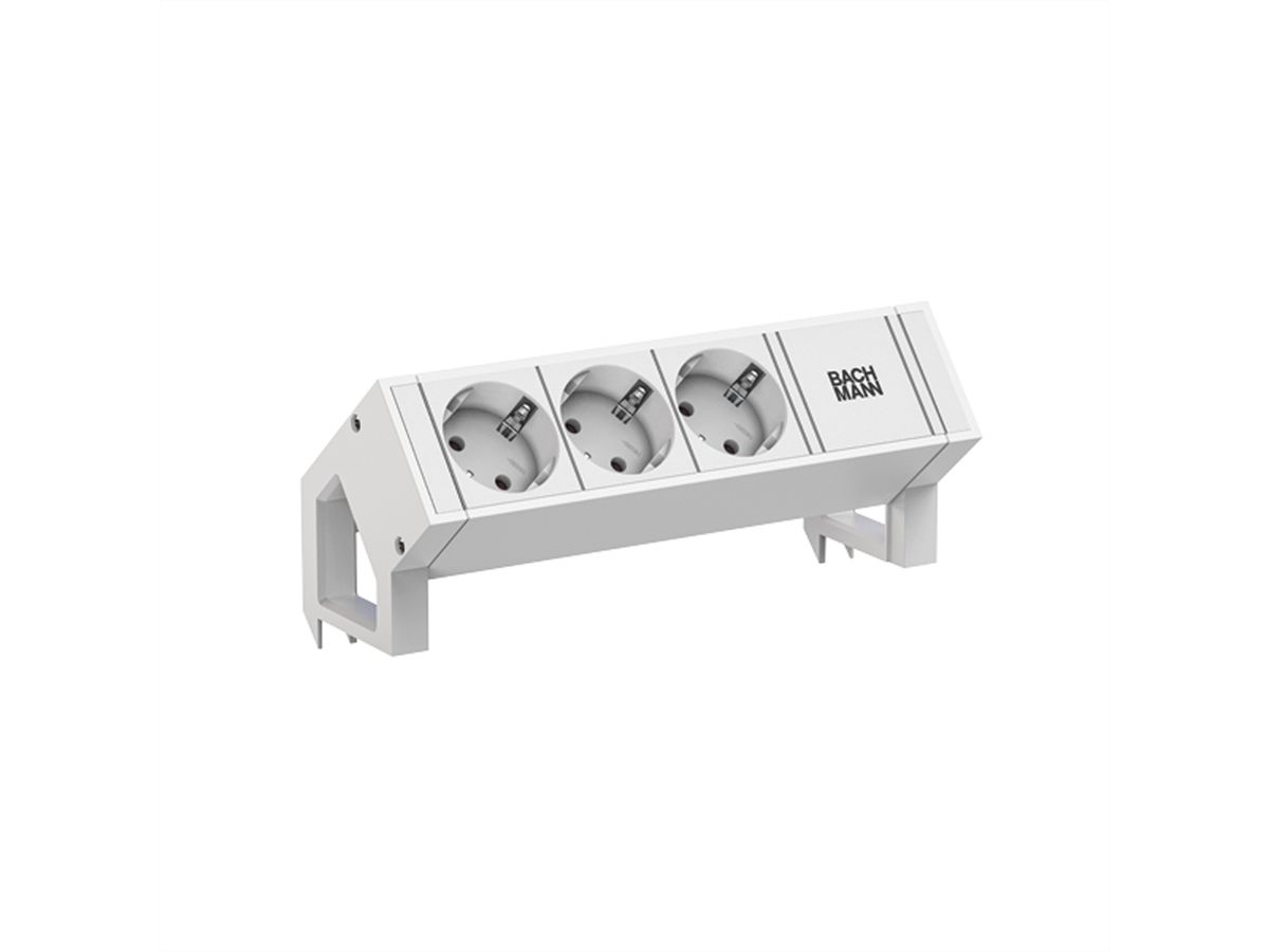 BACHMANN DESK2 wit 3xCEE7/3 0,2m GST18 RAL9010
