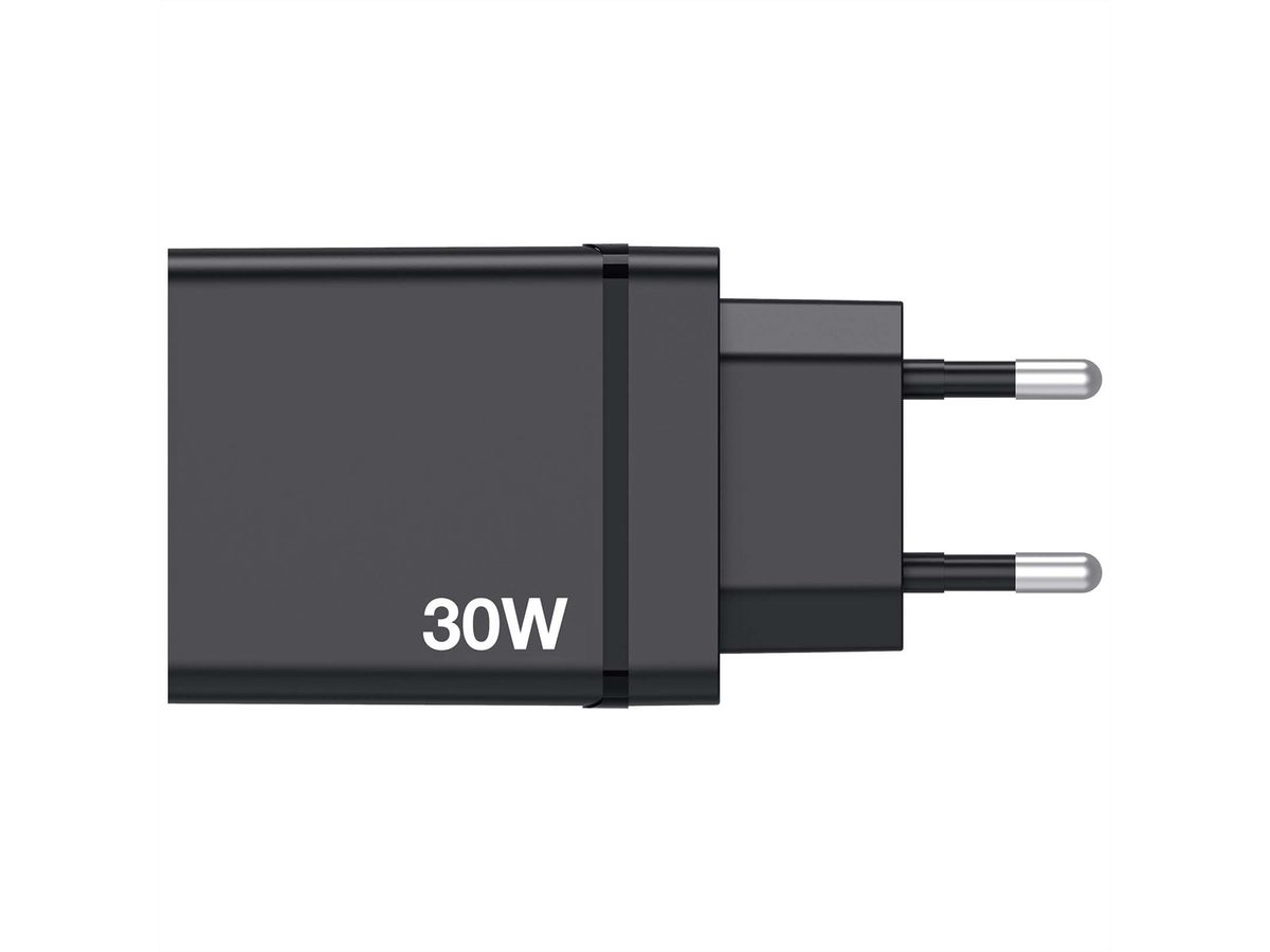 VERBATIM Ladeadapter 30W GaN schwarz