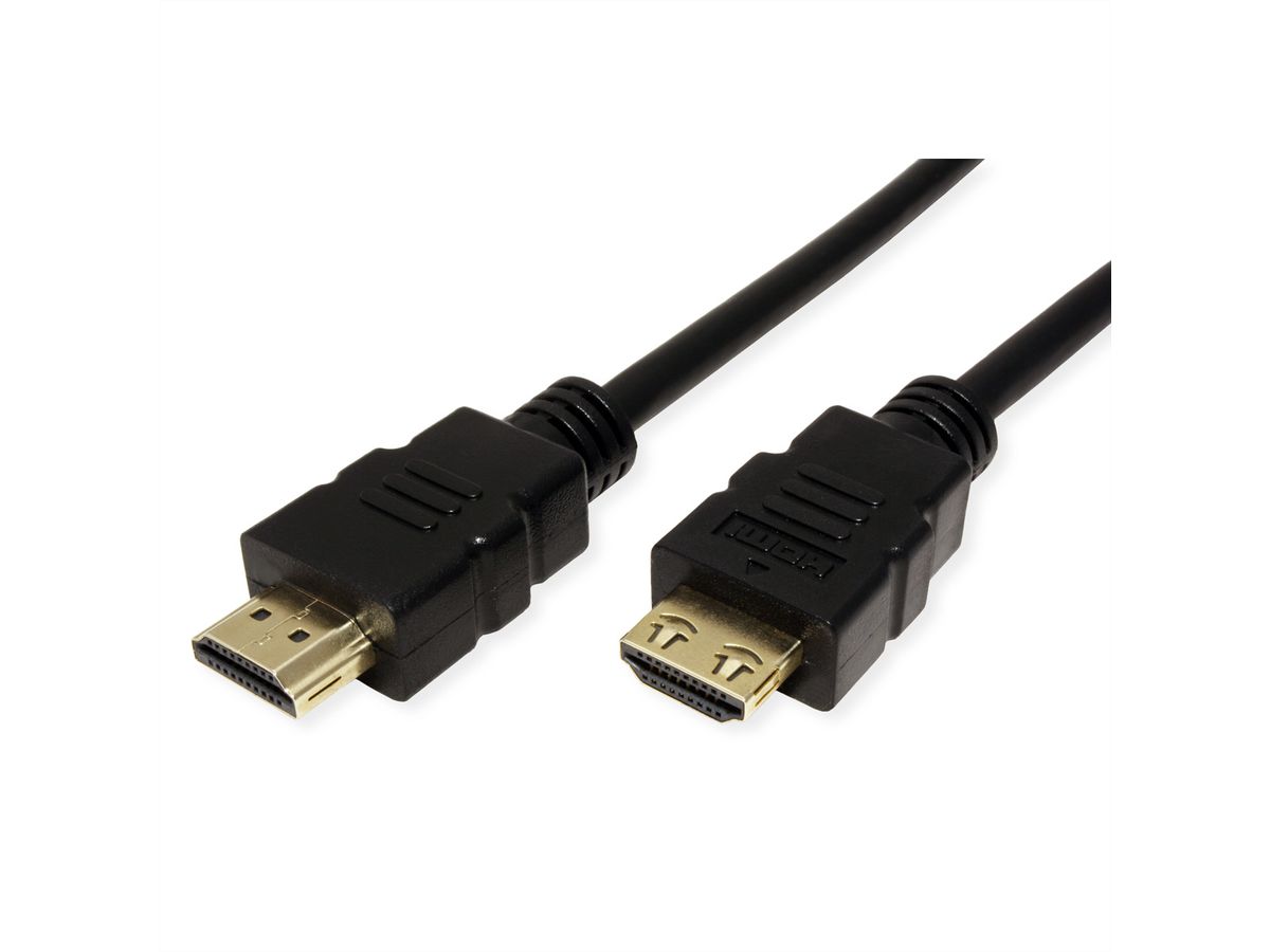 VALUE HDMI Ultra HD Cable + Ethernet, M/M, Resistant Plug, black, 1 m
