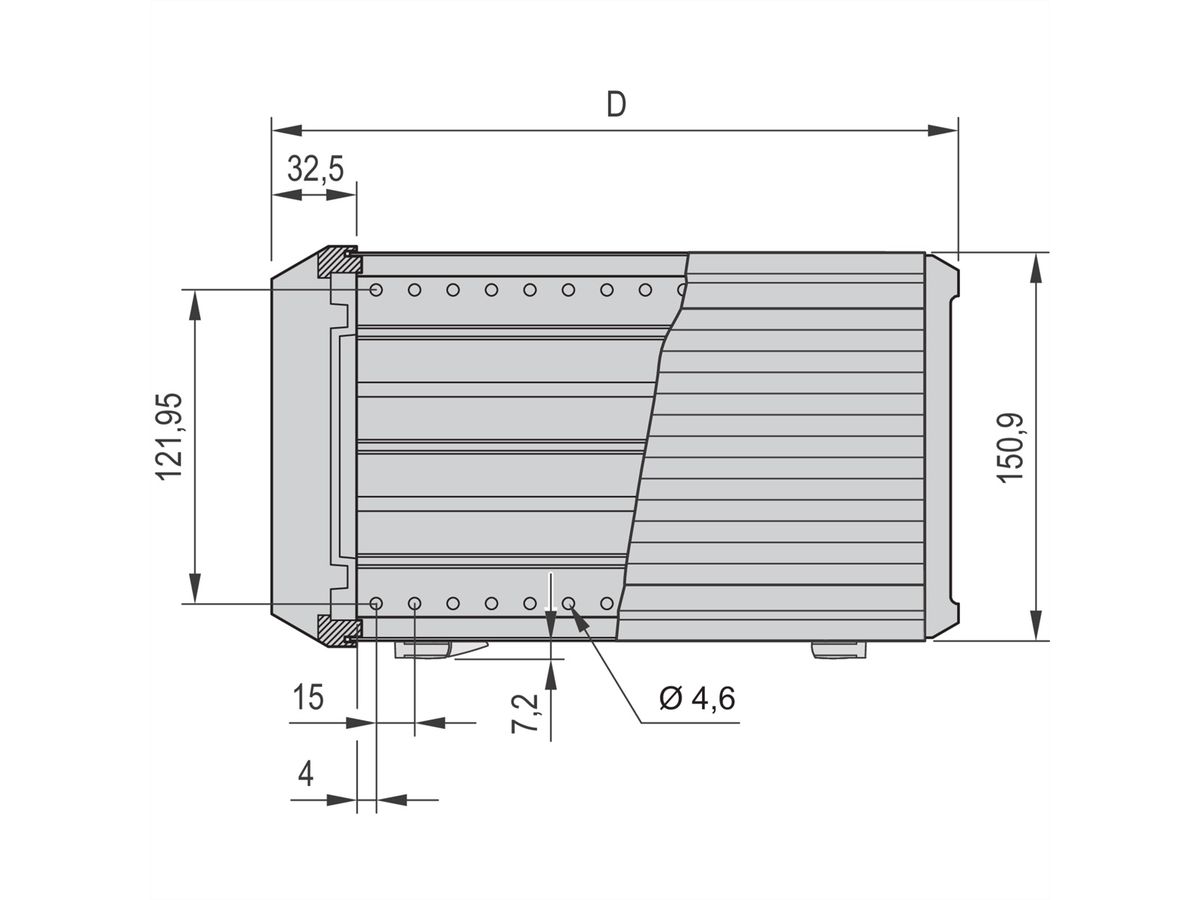SCHROFF PropacPRO Complete Desktop Case, Shielded, 3 U, 28 HP, 326 mm