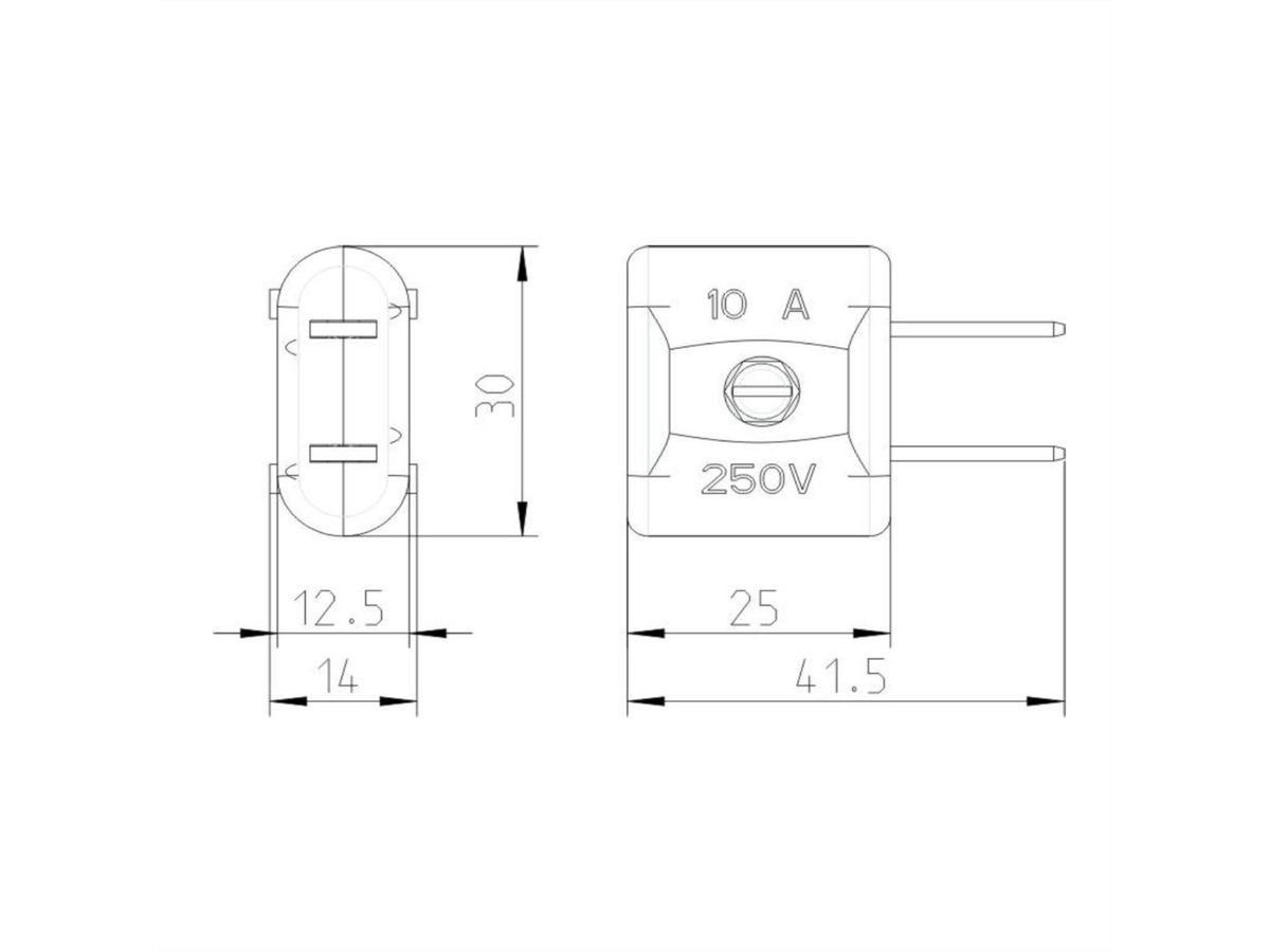 BACHMANN USA plug 2-pole, non-polarised thermoset