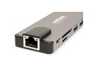 ROLINE USB 3.2 Gen 2 Typ C Multiport Docking Station, 4K HDMI, 2x USB 3.2 Gen 1, 1x SD/Micro SD Card Reader, 1x USB Type C PD (Power Delivery), 1x Gigabit Ethernet