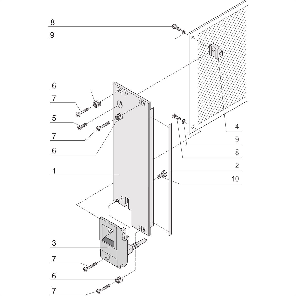 SCHROFF-insteekset met IET-handgreep, afgeschermd, zwart, 3 HE, 12 HE