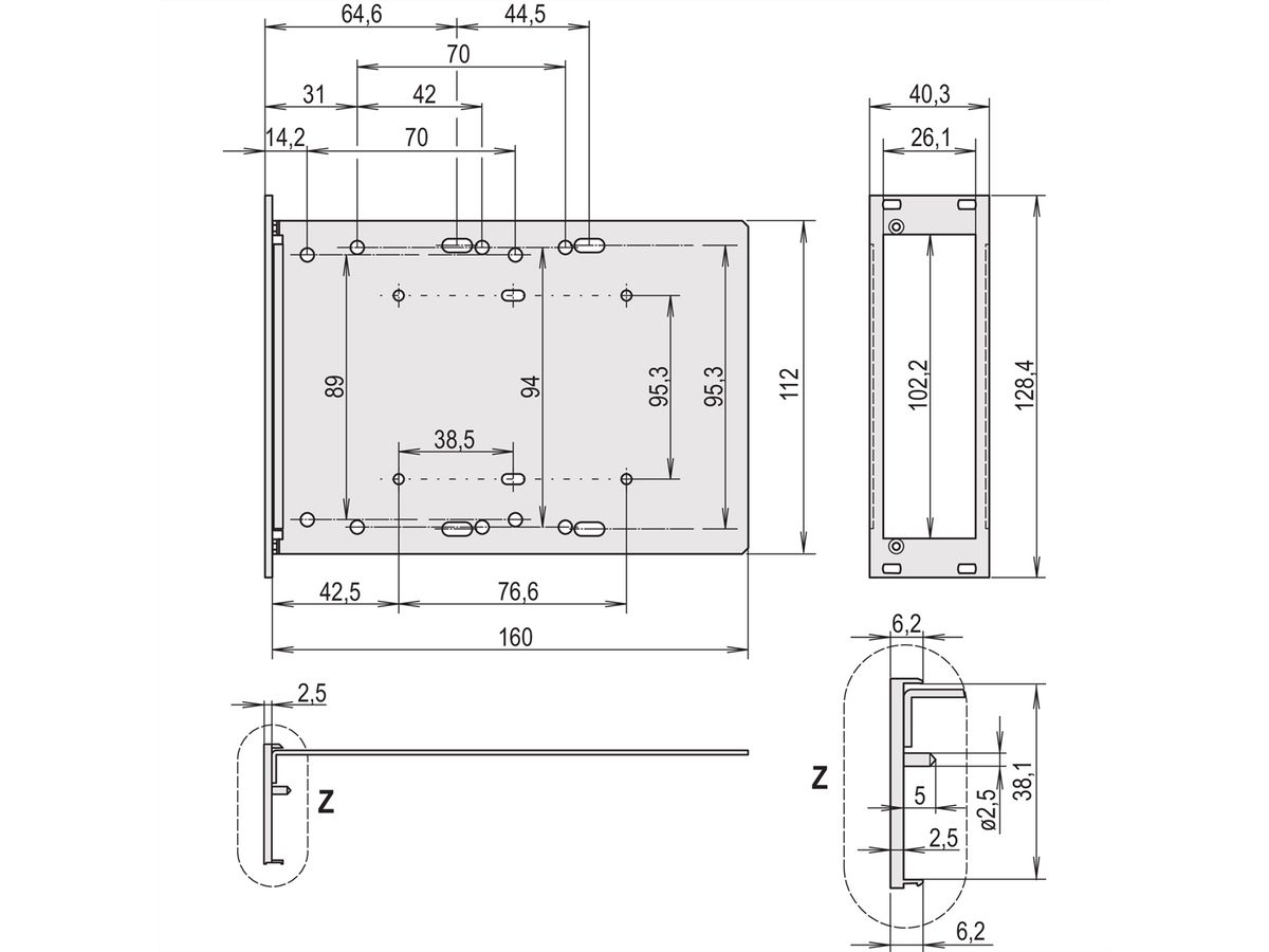 SCHROFF CPCI-module voor station 1x 3 1/2", 3 HE verticaal, met frontpaneel