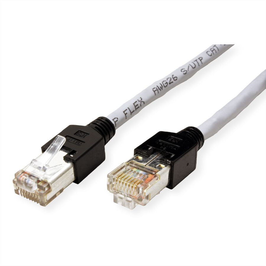DÄTWYLER patchkabel Cat.5e (Klasse D) S/UTP, CU 5502 flex PVC, Hirose TM11, grijs, 2 m