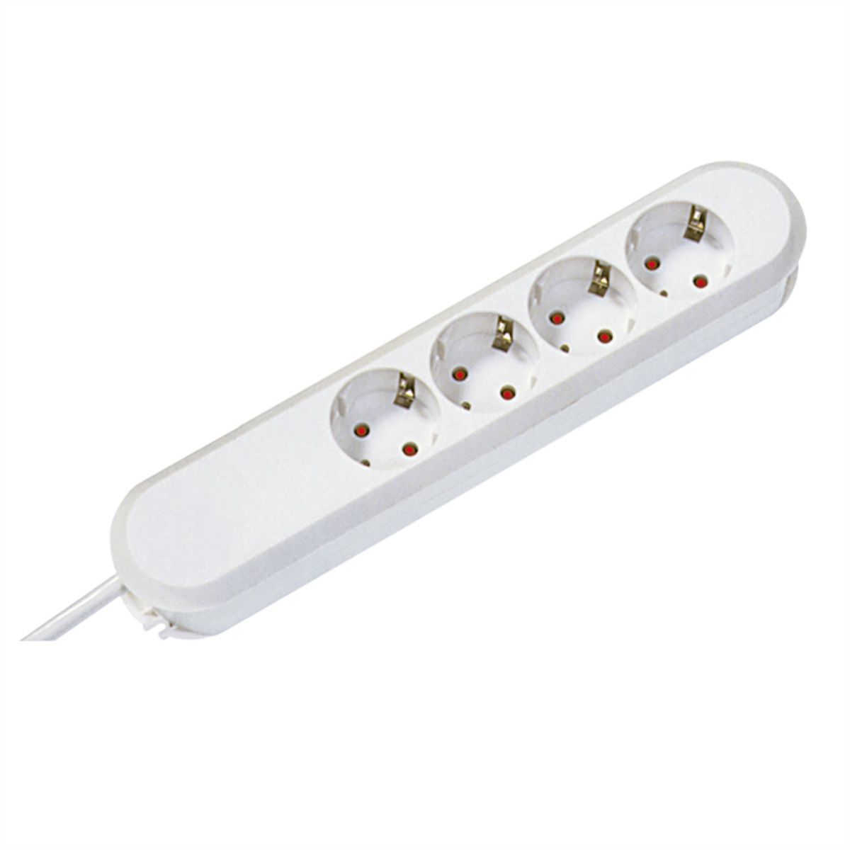 BACHMANN SMART socket strip 4x earthing contact, white, 1.5 m