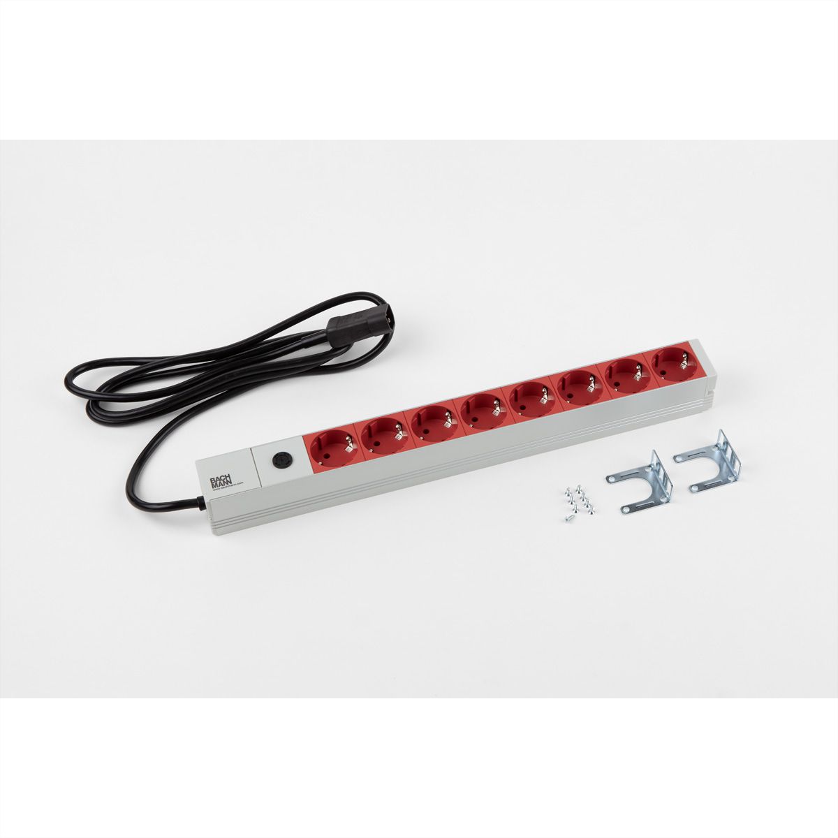 BACHMANN 19" stekkerdoos 8-voudig, 2300W, IEC320 C14 stekker