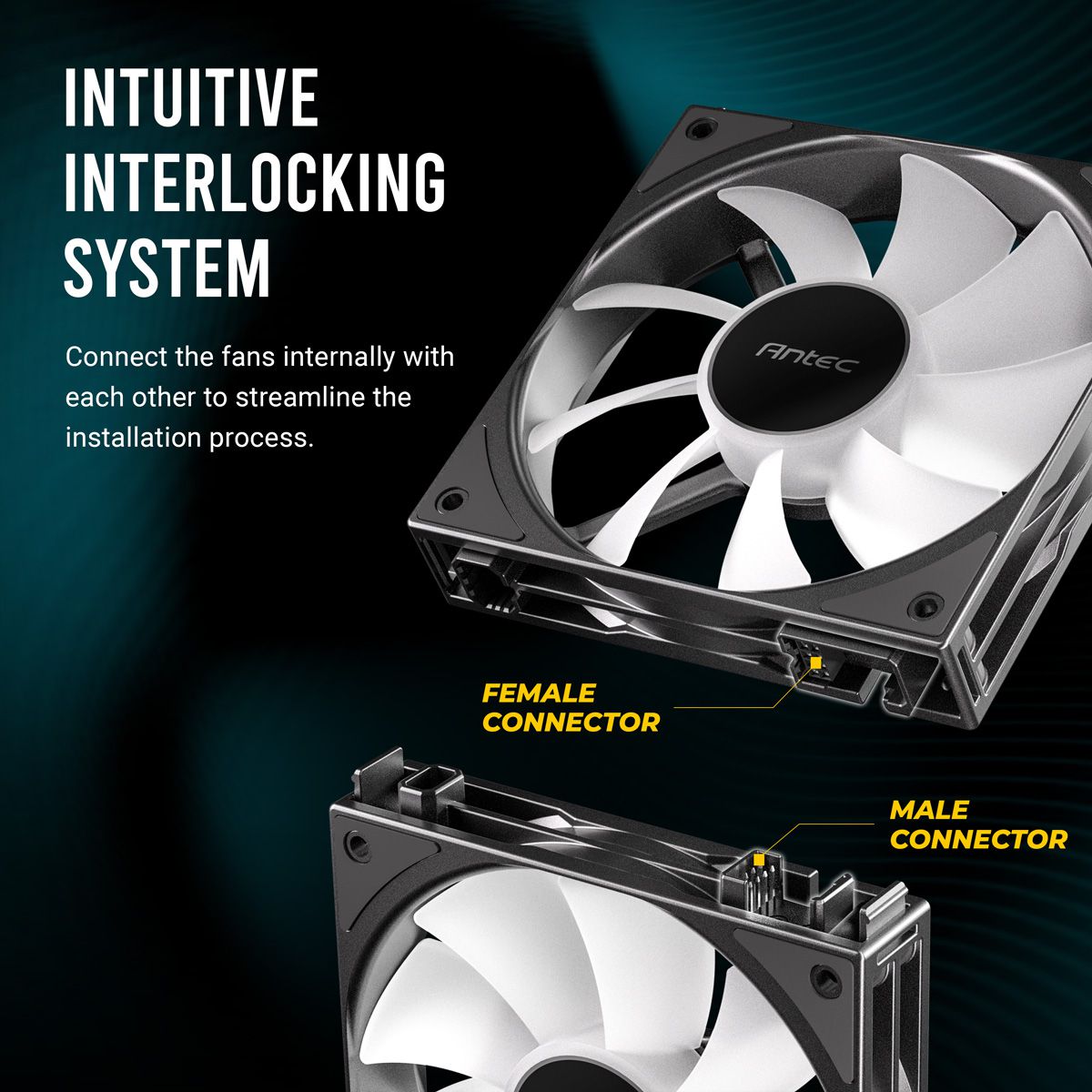ANTEC C120 ARGB Fan PC Case Fan 120mm 3-In-1-Pack, black