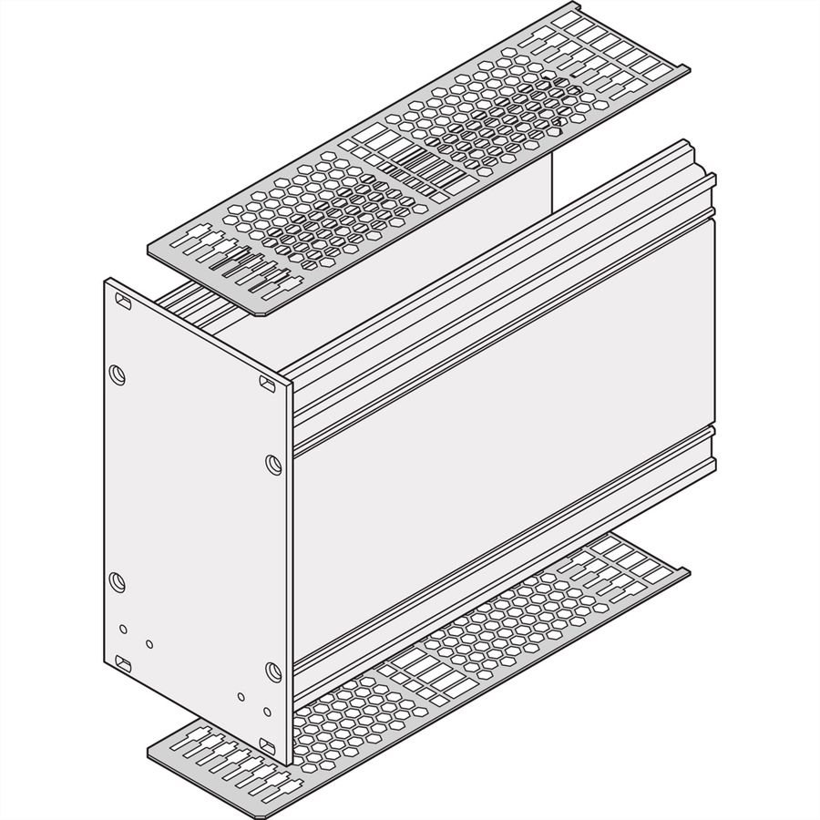 SCHROFF afdekplaat voor insteekmodule, met perforatie voor geleiderails, 21 pk, printplaat 227 mm