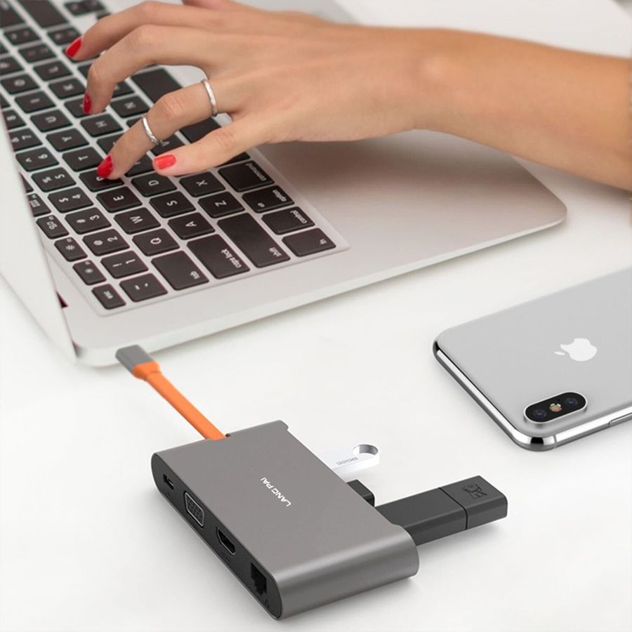EXSYS EX-1220HM USB 3.2 Gen1 C-HUB 7 Ports für Notebook, Matebook und MacBook
