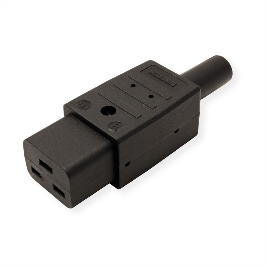 BACHMANN Apparaten stroom connector IEC320 C19 16A/250VAC, zwart