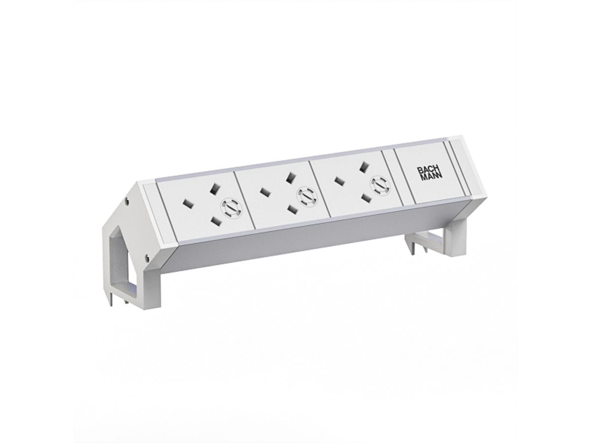 BACHMANN DESK2 ALU WHITE 3xUK, 0,2m GST18 weiss