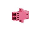 TELEGÄRTNER  LC/APC Duplex adaptor, multimode, cramic sleeve, plastic housing, violet, Z77