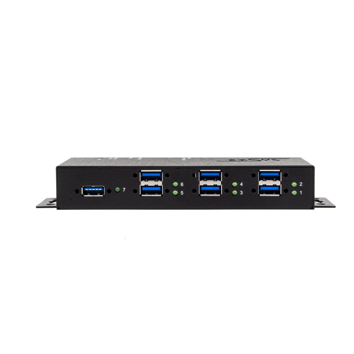 EXSYS EX-1517HMVS 7 Port Managed USB 3.2 Gen1 Metall HUB mit 15KV EDS Überspannungs-Schutz