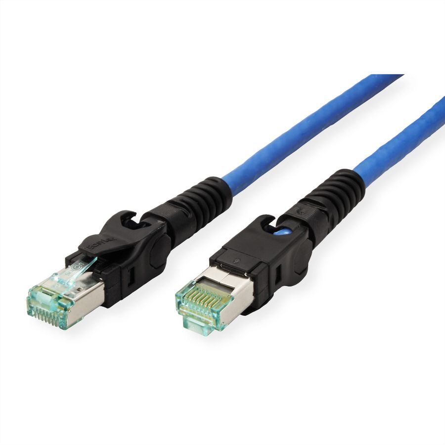 EasyLan VarioBoot Patch cable Cat.6A, S/FTP, blue, 2 m