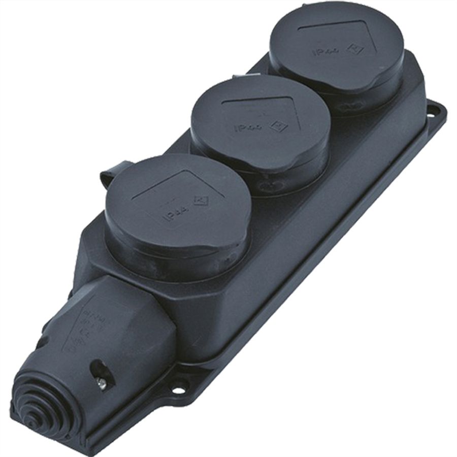 BACHMANN distributor socket outlet 3xCEE7/3, 3x earthing contact IP44