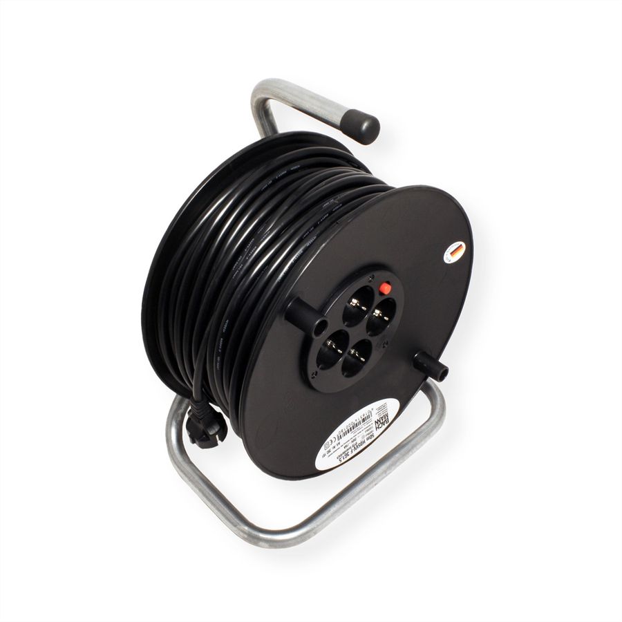 BACHMANN protective contact retractable cable reel 4gang 230VAC, 50 m