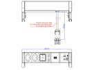 BACHMANN DESK2 white 2xCH 0° 1xswitch 1xUSB A/C 22W 0,2m GST18,ws