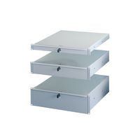 SCHROFF 19" Drawer, 1 U, Front Panel Anodized
