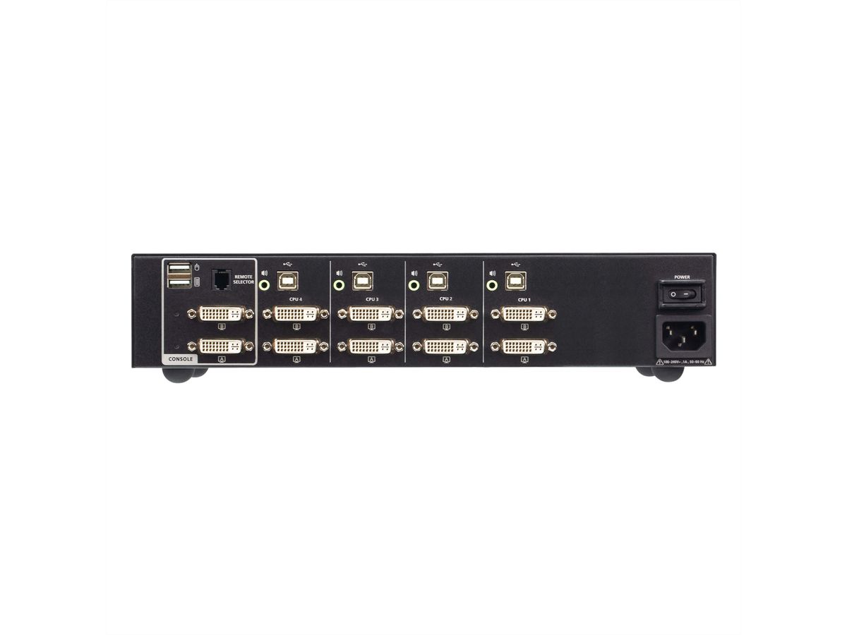 ATEN CS1144D4 4-Poorts USB DVI Dual Display Secure KVM Switch