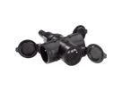 BACHMANN solid rubber earthing contact, 3x coupling black mountable