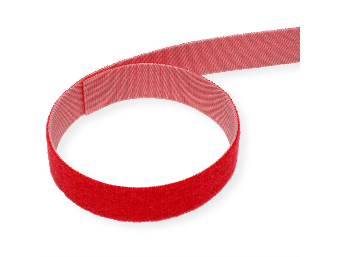VELCRO® ONE-WRAP® klittenband ongeperforeerd op rol, 20mm, rood, 25 m