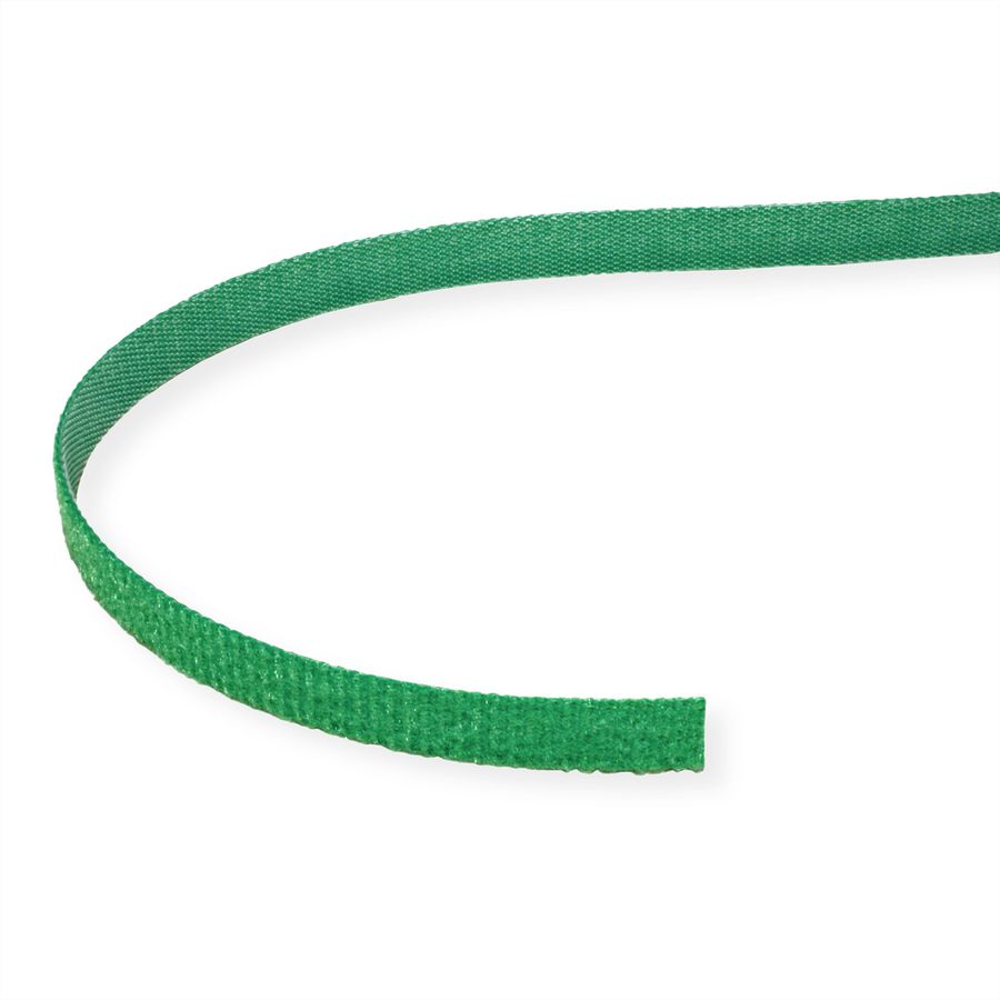 VALUE Klittenband op rol, 10mm, groen, 25 m