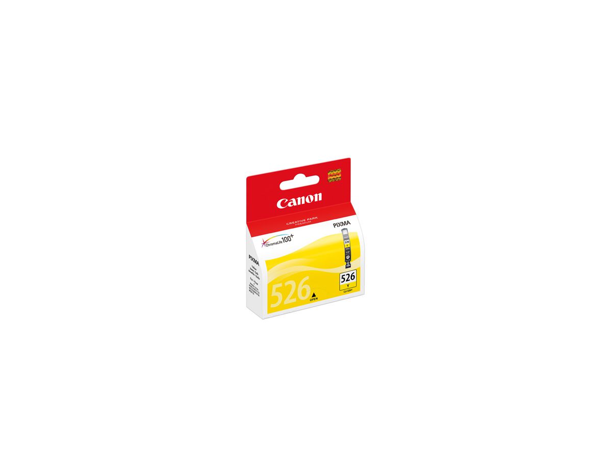 Canon CLI-526Y - Tinte yellow für PIXMA, ca. 505 Seiten, MG5150 / MG5220 / MG5250 / MG6120 / MG6150 / MG8120 / IP4820 / IP4850