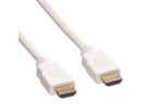 ROLINE HDMI High Speed Cable + Ethernet, M/M, white, 2 m