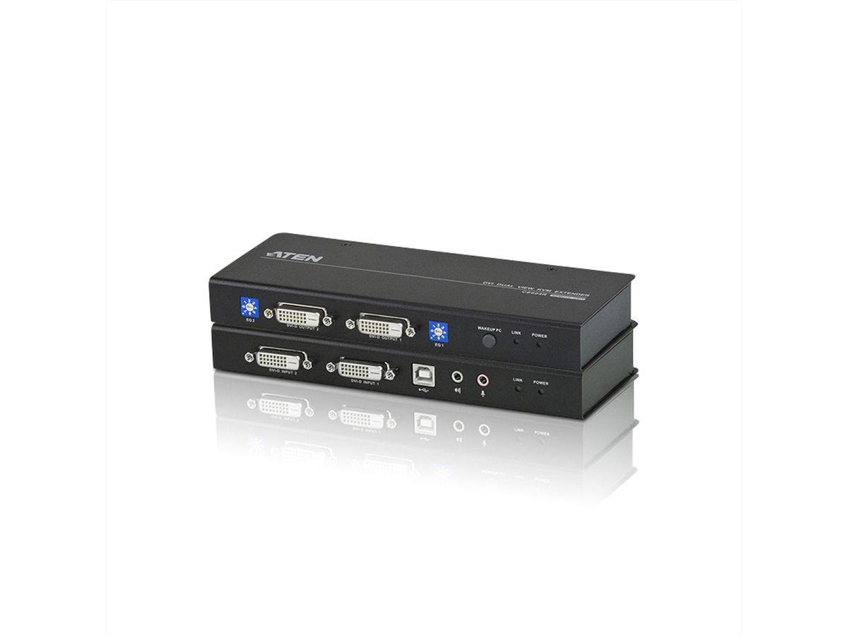 ATEN CE604 KVM Ext.2xDVI,Audio,USB,RS232