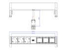 BACHMANN DESK2 3x geaard stopcontact 3x ABD GST18 Inox