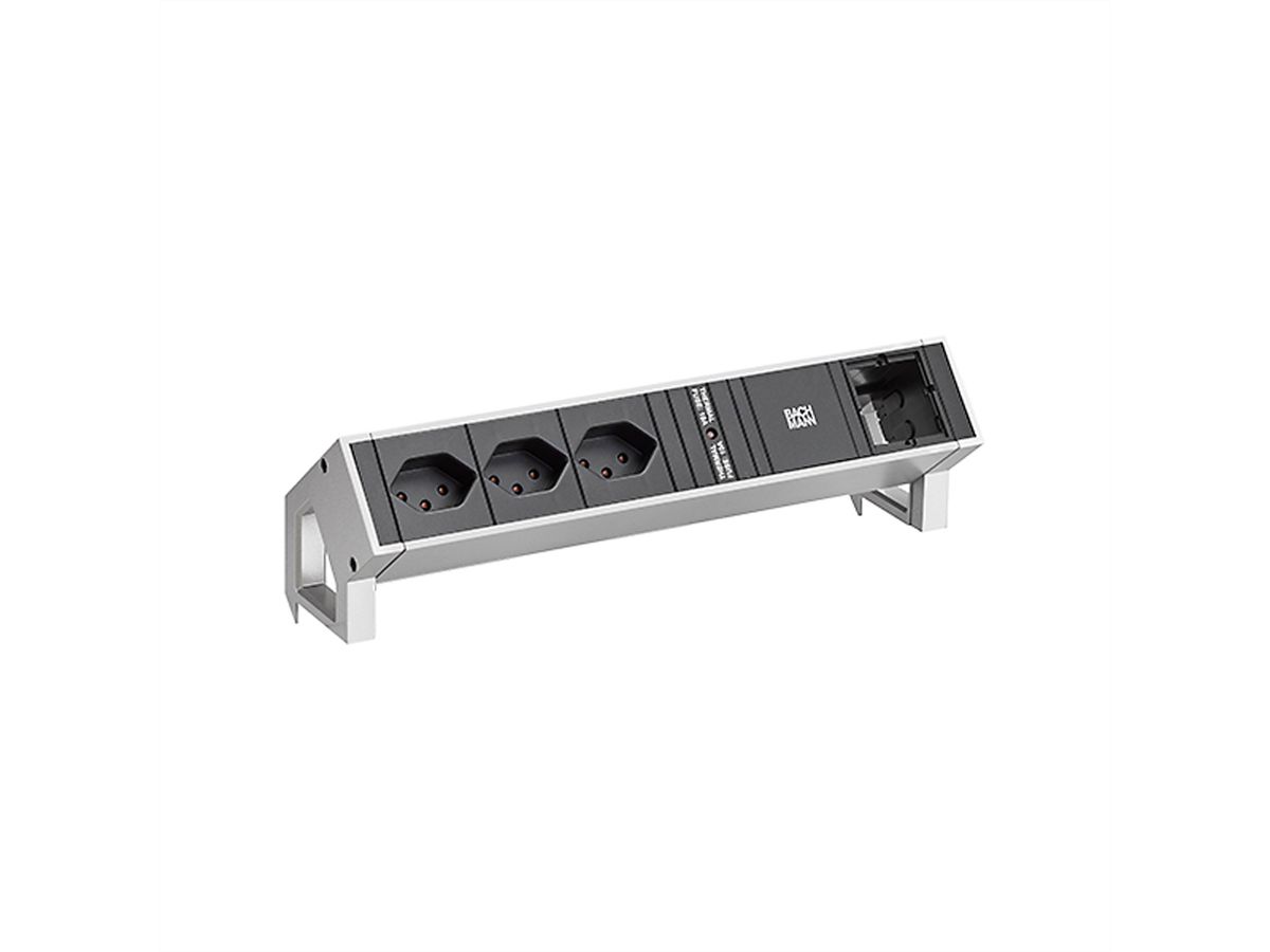 BACHMANN DESK2 3xCH T13 90° 1xCM, Current 0.2m GST18 Inox lacquered Switzerland