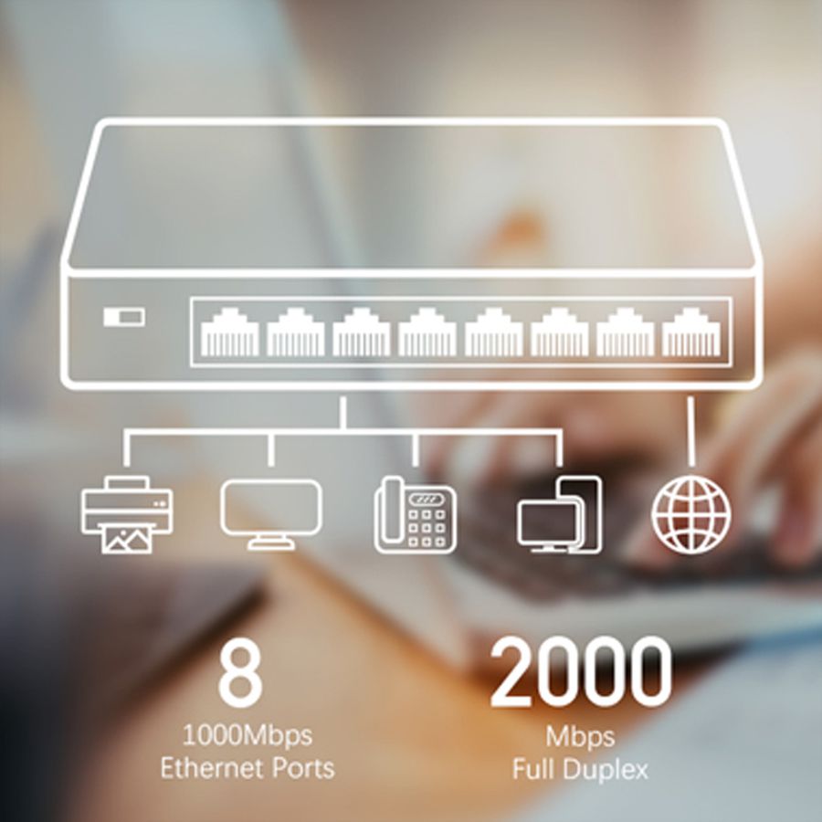 CUDY GS108 8-poorts Gigabit Switch