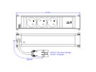BACHMANN POWER FRAME M 3xUTE 1xUSB C 30W 0.2m GST18