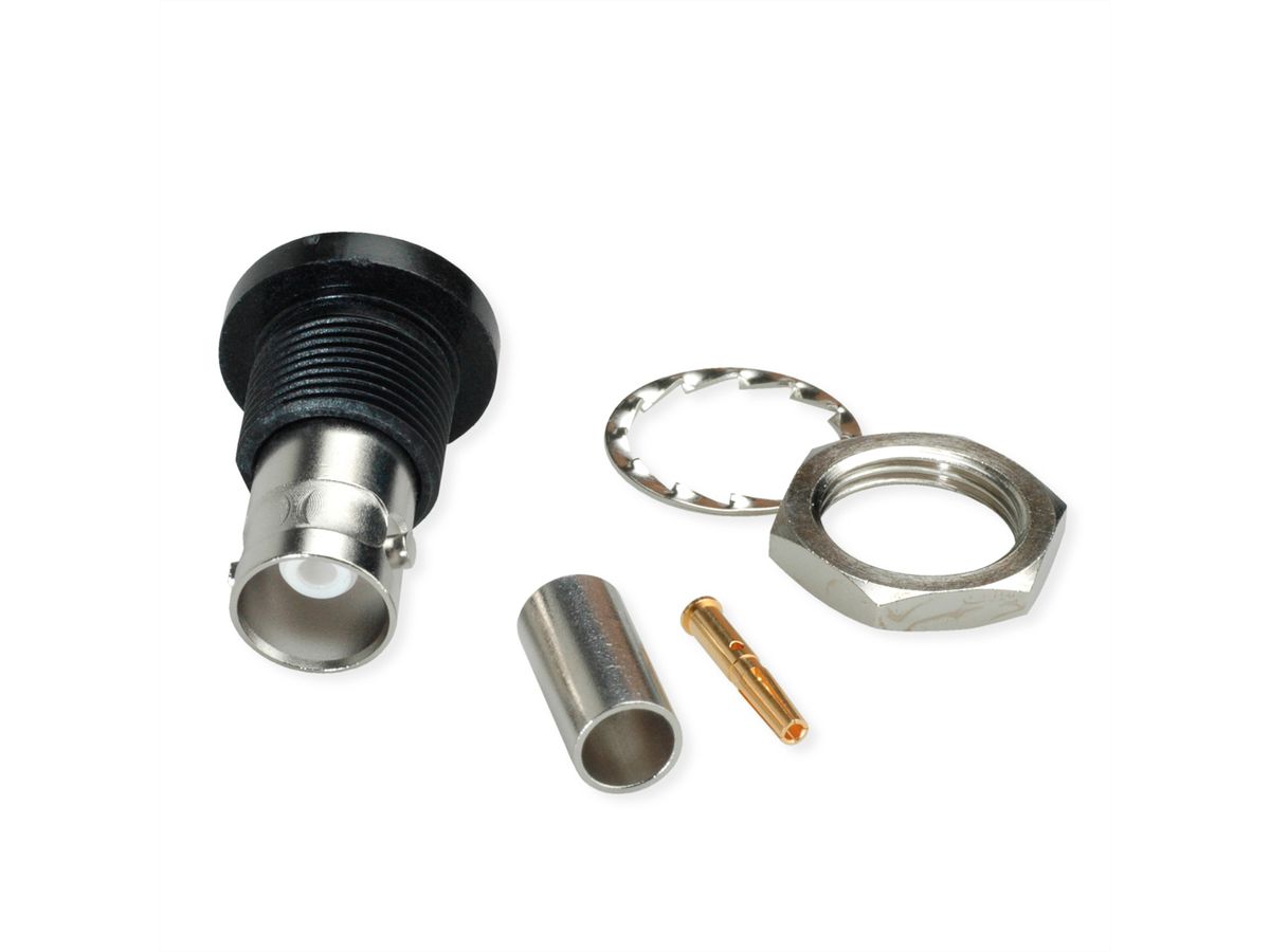 TELEGÄRTNER BNC-Kabeleinbaubuchse 50 Ohm für  RG-58C/U, isoliert