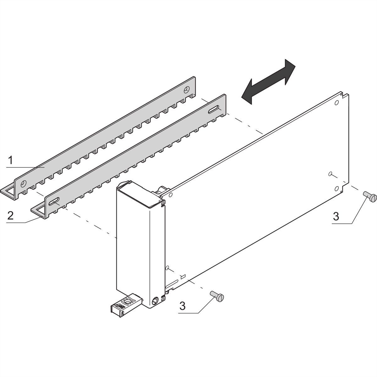 SCHROFF MTCA.4 Opvulmodule met luchtklep, gemiddelde grootte enkel