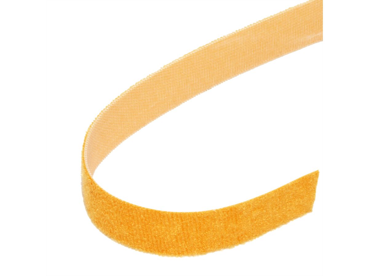 VELCRO® ONE-WRAP® Klettbandstreifen 20mm, unperforiert auf Rolle, gelb, 25 m