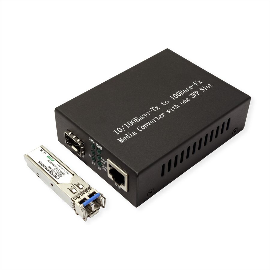 VALUE Fast Ethernet-converter, RJ-45 - LC (incl. Mini-GBIC)