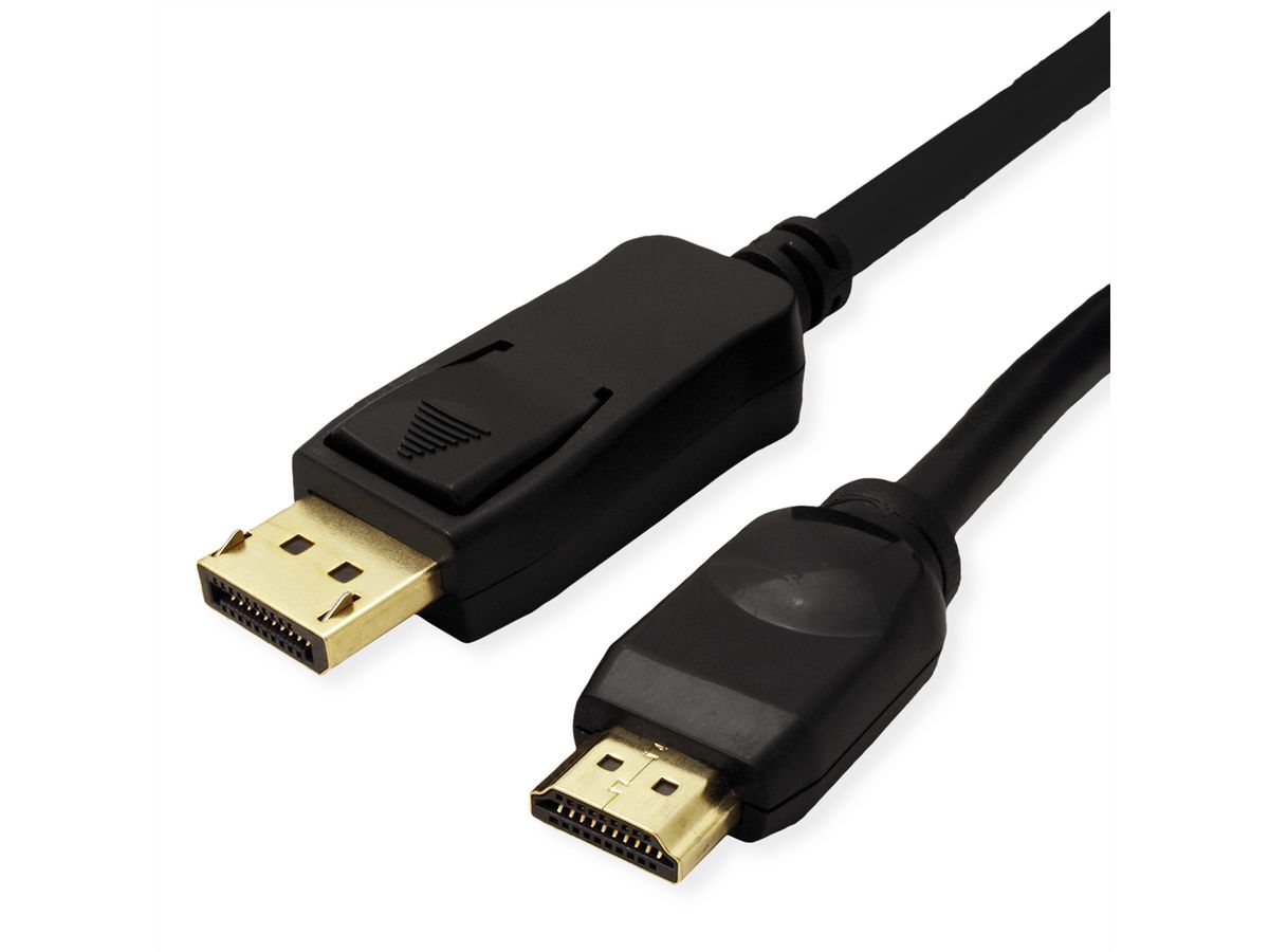 VALUE DisplayPort Kabel DP - UHDTV, M/M, zwart, 3 m