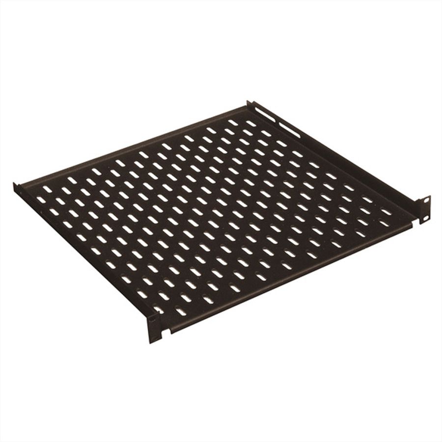 CONTEG 19"-Geräteträger schwarz 1 HE, 435 x 550 mm, max. 15kg