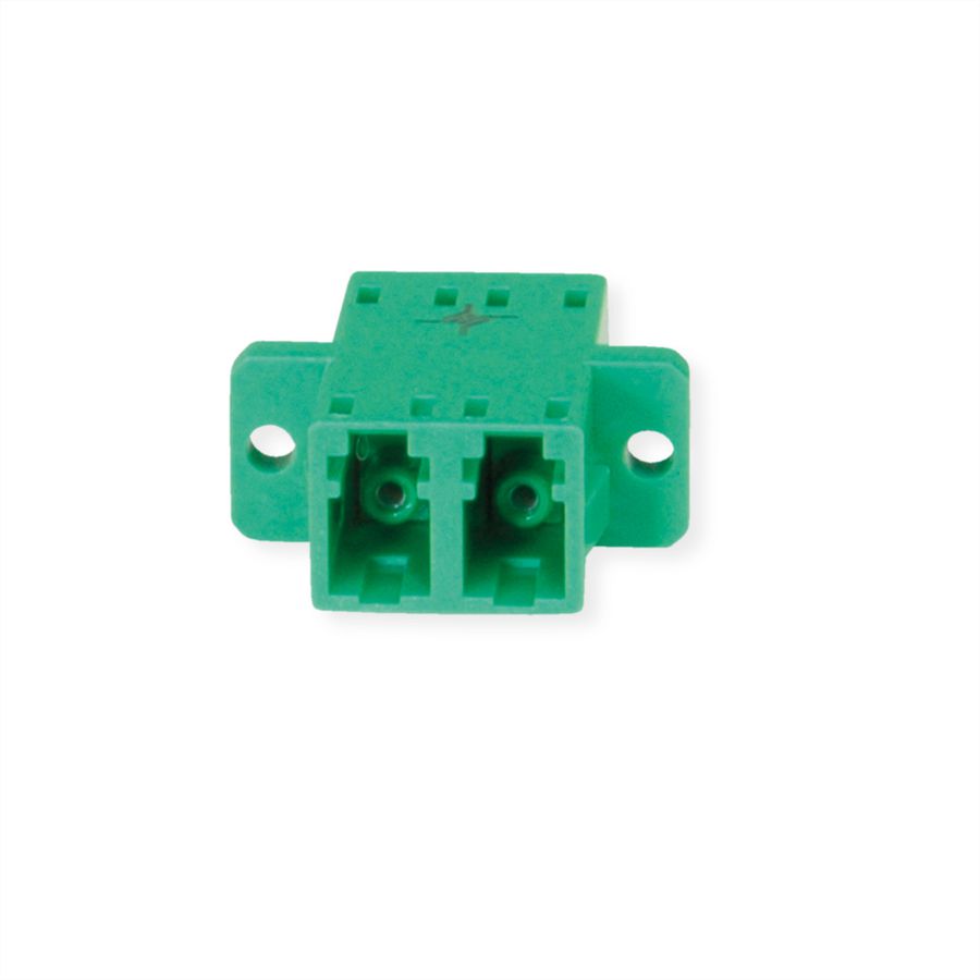 TELEGÄRTNER  LC/APC Duplex adaptor, Singlemode, cramic sleeve, plastic housing, green, Z77