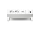 BACHMANN DESK2 PURE WHITE 2xCEE7/3, 1x USB-C 45W, L=0.2m, RAL9010