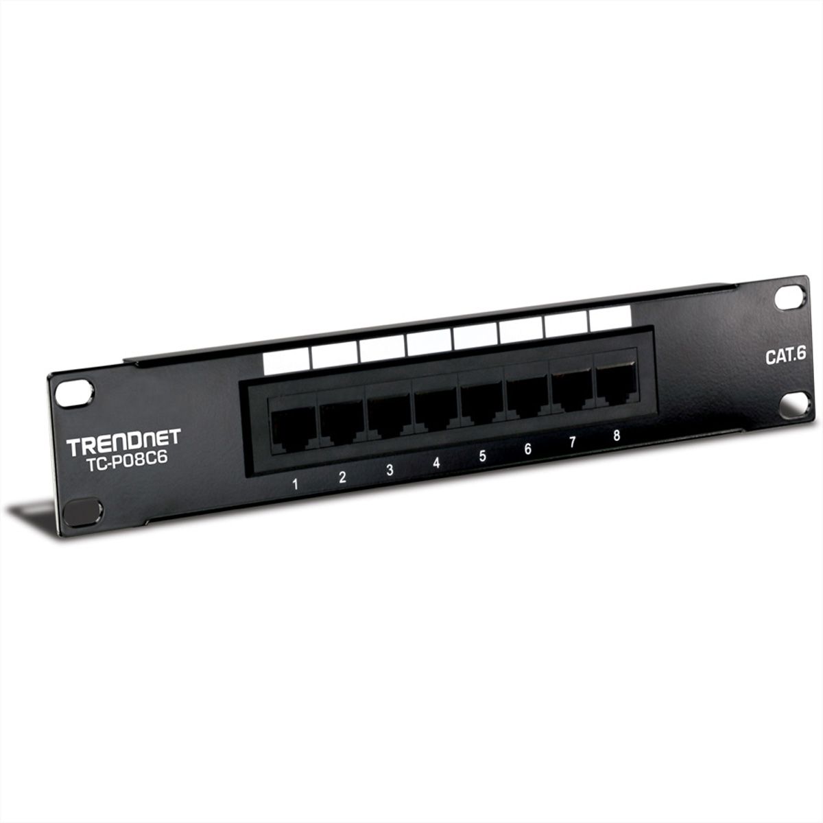 TRENDnet TC-P08C6 10" 8-Port Cat. 6 Unshielded Patch Panel