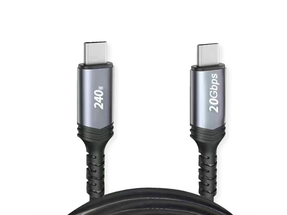 VALUE USB4 Gen3x2 Kabel, C-C, M/M, 40Gbit/s, 240W , zwart, 2 m