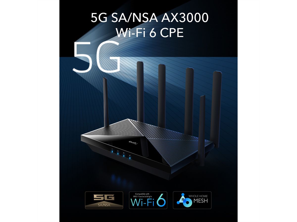CUDY P5_EU AX3000 Wi-Fi 6 5G Mesh Router Gigabit