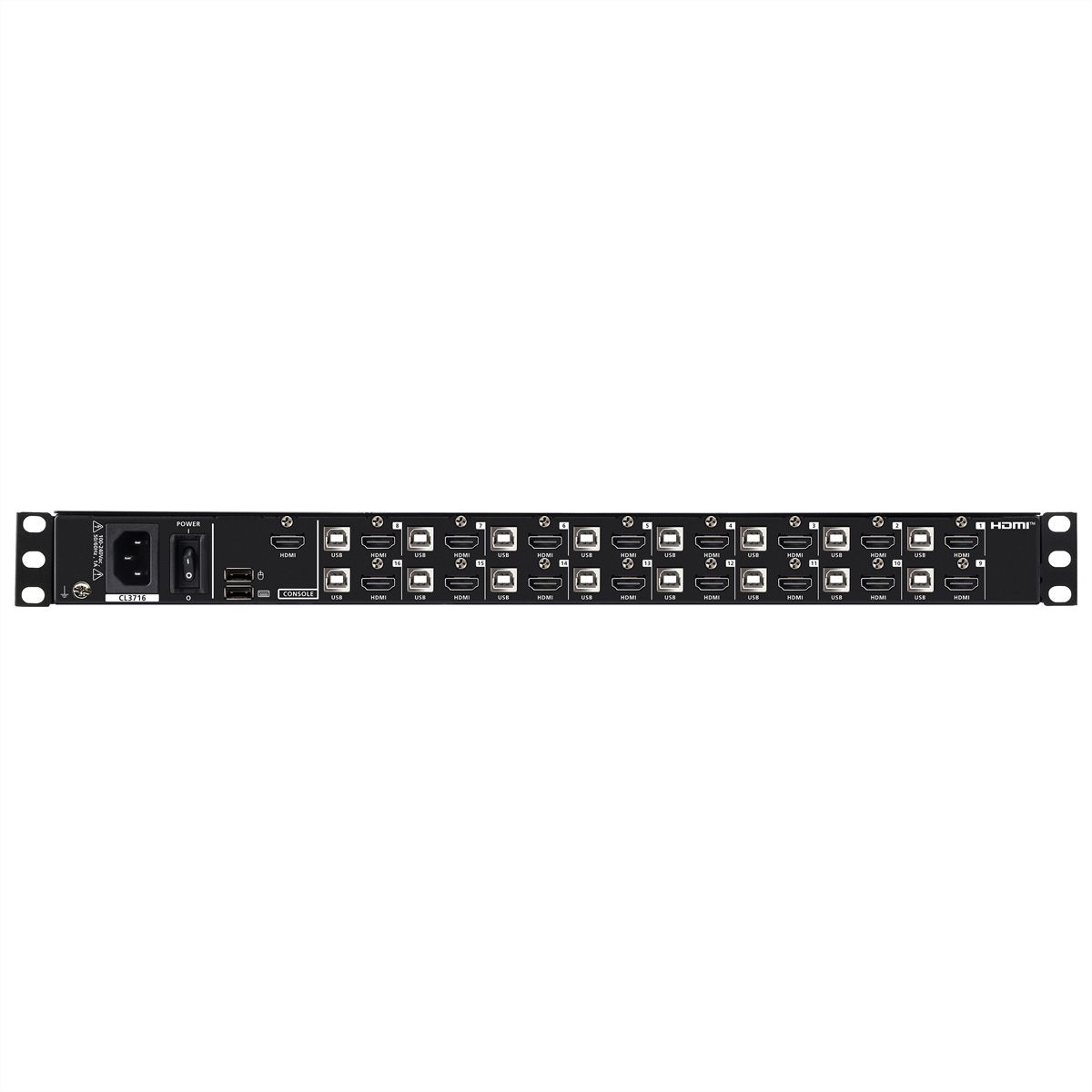 ATEN CL3716NX F 16-Port USB HDMI Single Rail WideScreen LCD KVM Console, FR-Layout